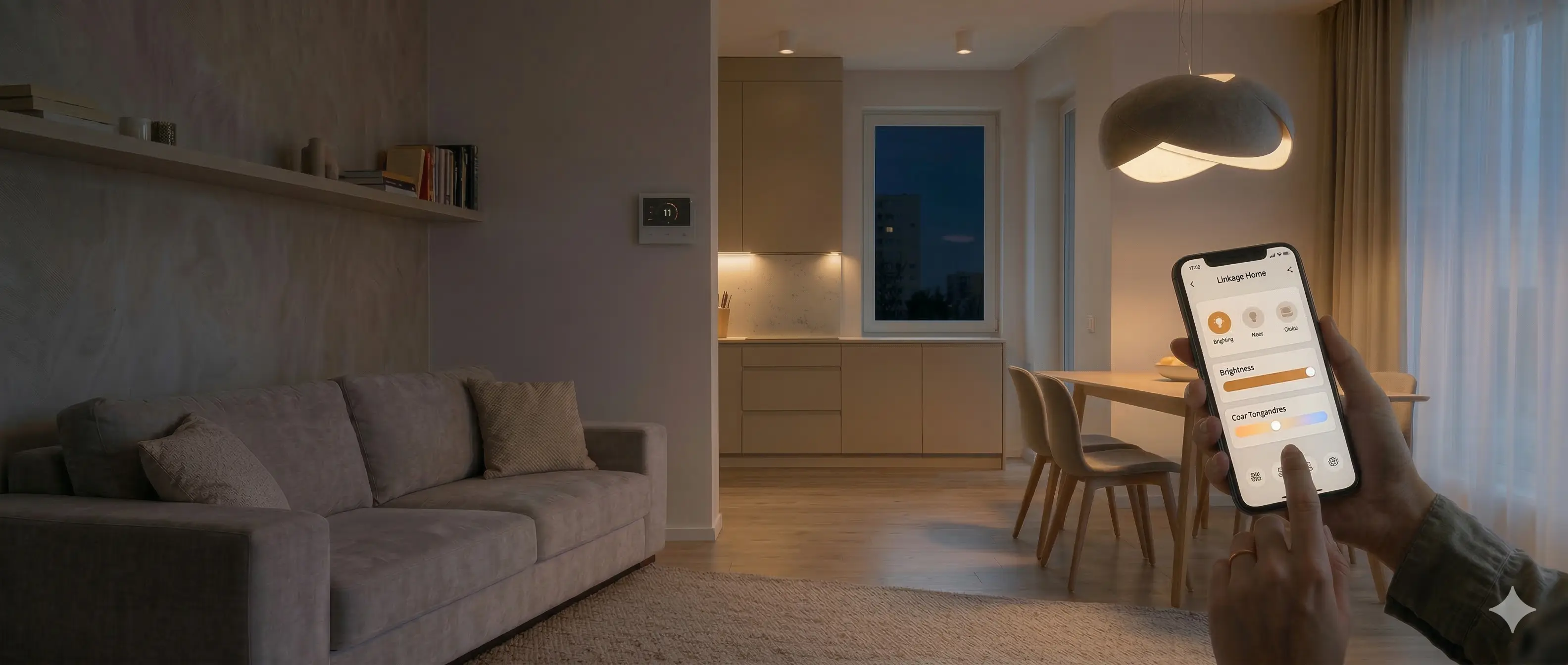 Smart home background dark